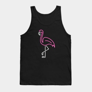 Neon pink flamingo Tank Top